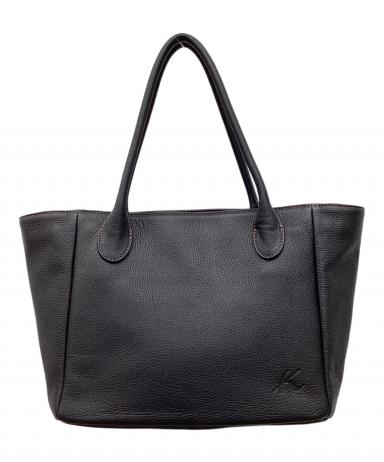 Kitamura / キタムラ レザー ハンドバッグ レディースバッグ ブラック FS 中古 Kitamura - Kitamura キタムラ ハンドバッグ レザー ブラック 黒 Kロゴ