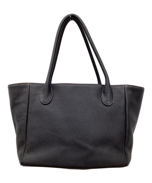 KITAMURA（キタムラ）KITAMURA (キタムラ) レザーハンドバッグ　トートバッグ ブラックの古着・服飾アイテム