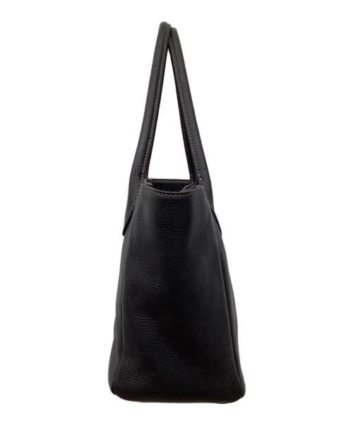 KITAMURA（キタムラ）KITAMURA (キタムラ) レザーハンドバッグ　トートバッグ ブラックの古着・服飾アイテム