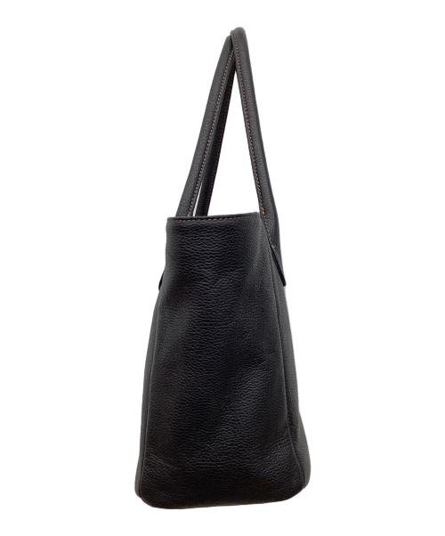 KITAMURA（キタムラ）KITAMURA (キタムラ) レザーハンドバッグ　トートバッグ ブラックの古着・服飾アイテム