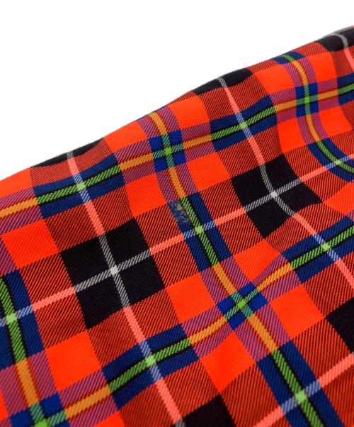 Traditional Weatherwear（トラディショナルウェザーウェア）Traditional Weatherwear (トラディショナルウェザーウェア) BIG TUCK-UP NO COLLAR SHRTS　ノーカラーチュニックシャツ レッド サイズ:Ｓの古着・服飾アイテム