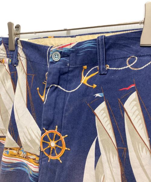 POLO RALPH LAUREN（ポロ・ラルフローレン）POLO RALPH LAUREN (ポロ・ラルフローレン) 00ｓヴィンテージ加工ハーフパンツ ブルー サイズ: 96cm (W38) 未使用品の古着・服飾アイテム