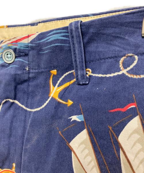 POLO RALPH LAUREN（ポロ・ラルフローレン）POLO RALPH LAUREN (ポロ・ラルフローレン) 00ｓヴィンテージ加工ハーフパンツ ブルー サイズ: 96cm (W38) 未使用品の古着・服飾アイテム