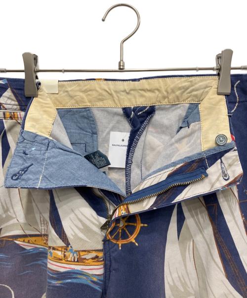 POLO RALPH LAUREN（ポロ・ラルフローレン）POLO RALPH LAUREN (ポロ・ラルフローレン) 00ｓヴィンテージ加工ハーフパンツ ブルー サイズ: 96cm (W38) 未使用品の古着・服飾アイテム