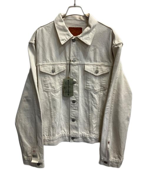 RRL（ダブルアールエル）RRL (ダブルアールエル) AUTHENTIC TRUCKER JACKET AGED WHITE サイズ:XLの古着・服飾アイテム