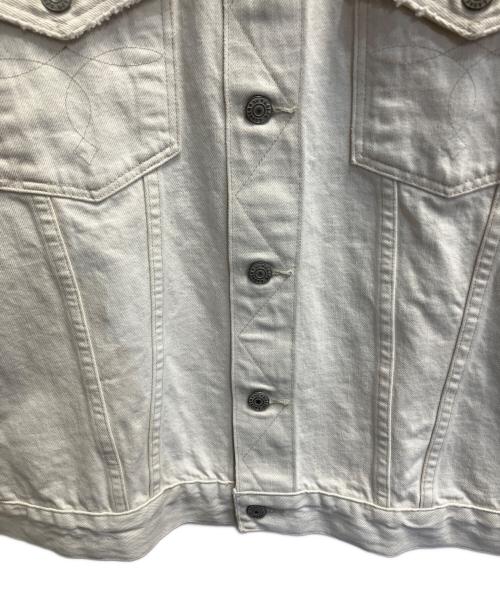 RRL（ダブルアールエル）RRL (ダブルアールエル) AUTHENTIC TRUCKER JACKET AGED WHITE サイズ:XLの古着・服飾アイテム