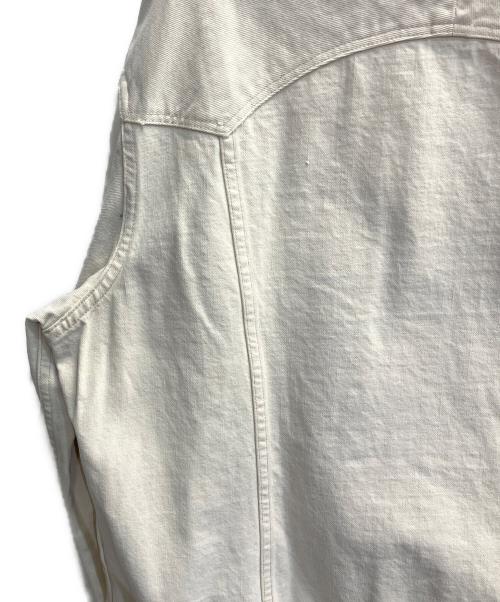 RRL（ダブルアールエル）RRL (ダブルアールエル) AUTHENTIC TRUCKER JACKET AGED WHITE サイズ:XLの古着・服飾アイテム