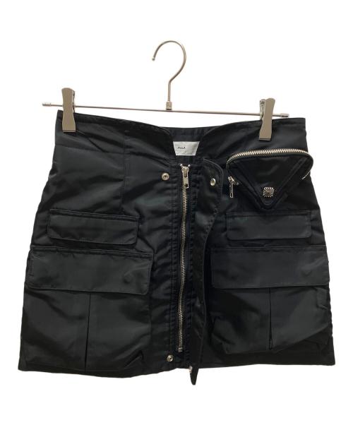 TOGA PULLA（トーガ プルラ）TOGA PULLA (トーガ プルラ) Nylon twill mini skirt ブラック サイズ:34の古着・服飾アイテム