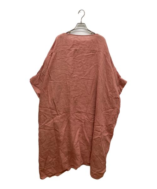 23区（ニジュウサンク）23区 (ニジュウサンク) LIBECO オーバーサイズ ワンピース ピンク サイズ:4444の古着・服飾アイテム