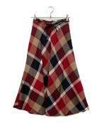 BLUE LABEL CRESTBRIDGEブルーレーベルクレストブリッジ）の古着「ウールチェックスカート」｜マルチカラー