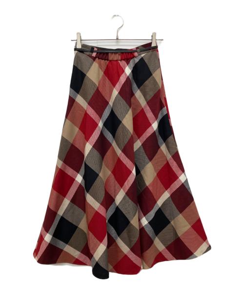 BLUE LABEL CRESTBRIDGE（ブルーレーベルクレストブリッジ）BLUE LABEL CRESTBRIDGE (ブルーレーベルクレストブリッジ) ウールチェックスカート マルチカラー サイズ:36の古着・服飾アイテム