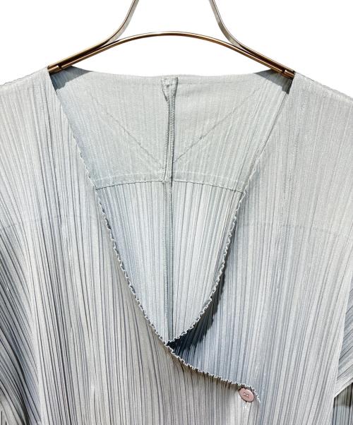 PLEATS PLEASE（プリーツプリーズ）PLEATS PLEASE (プリーツプリーズ) プリーツロングカーディガン グレー サイズ:Freeの古着・服飾アイテム