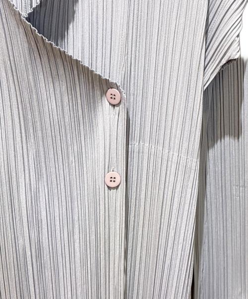 PLEATS PLEASE（プリーツプリーズ）PLEATS PLEASE (プリーツプリーズ) プリーツロングカーディガン グレー サイズ:Freeの古着・服飾アイテム