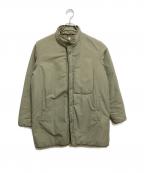 DESCENTEデサント）の古着「ライトパフ カーディガン ロングジャケット」｜オリーブ