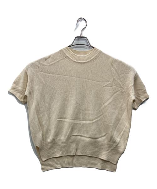 JIL SANDER（ジルサンダー）JIL SANDER (ジルサンダー) カシミヤワイドS/Sニット アイボリー サイズ:SIZE34の古着・服飾アイテム