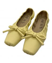 HEWN（ヒューン）の古着「Sq ballet flats」｜イエロー