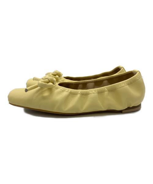 HEWN（ヒューン）HEWN (ヒューン) Sq ballet flats イエロー サイズ:35の古着・服飾アイテム