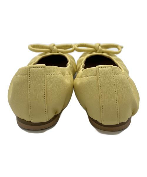 HEWN（ヒューン）HEWN (ヒューン) Sq ballet flats イエロー サイズ:35の古着・服飾アイテム
