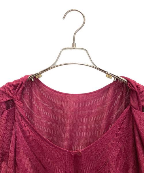 ISSEY MIYAKE A-POC INSIDE（イッセイミヤケ エポックインサイド）ISSEY MIYAKE A-POC INSIDE (イッセイミヤケ エポックインサイド) レースボレロカーディガン パープル サイズ:2の古着・服飾アイテム