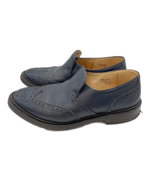 Tricker's（トリッカーズ）Tricker's (トリッカーズ) フルブローグ スリッポン ネイビー サイズ:8　1/2の古着・服飾アイテム