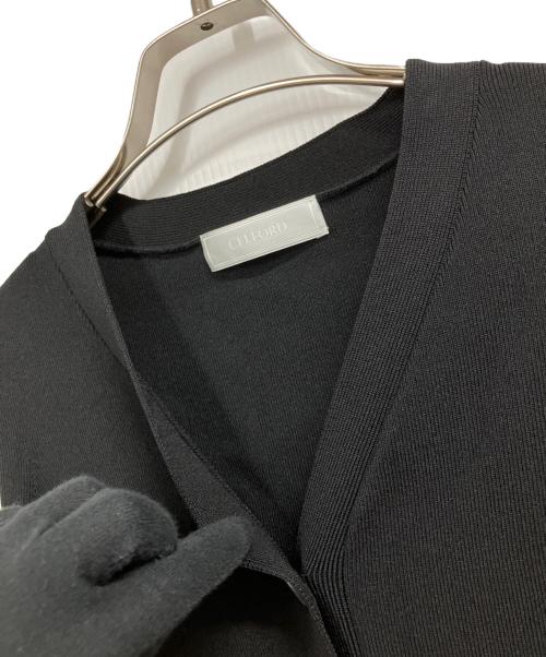 CELFORD（セルフォード）CELFORD (セルフォード) パフスリーブ フロントボタン ワンピース ブラック サイズ:36の古着・服飾アイテム