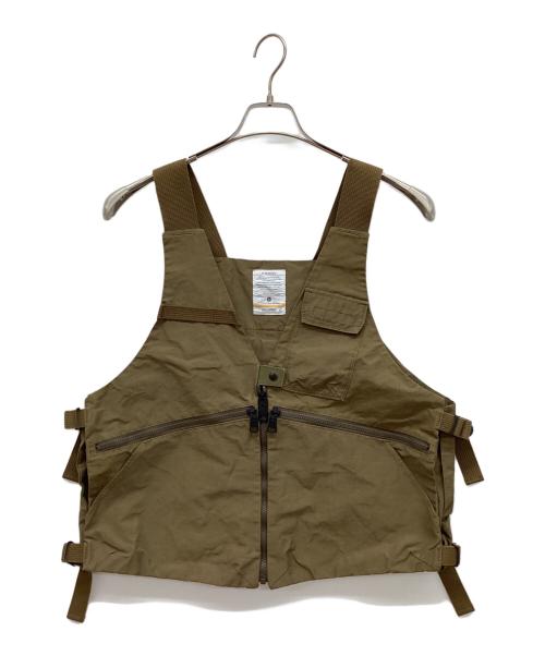 ASSOV（アッソブ）ASSOV (アッソブ) SHRINK NYLON CAMP VEST 3 ブラウン サイズ:下記参照の古着・服飾アイテム