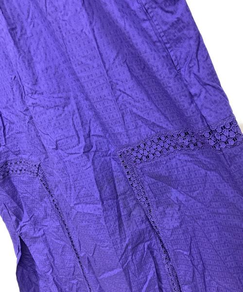 mala KALANCHOE（マーラ カランコエ）mala KALANCHOE (マーラ カランコエ) Cotton Poplin Dobby Cutwork Kaftan Dress パープル サイズ:Mの古着・服飾アイテム