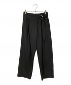 MANOFマノフ）の古着「WRAP BELT PANTS」｜ブラック