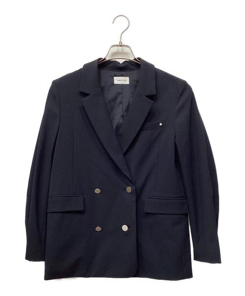 FRAY ID（フレイ アイディー）FRAY ID (フレイ アイディー) セミダブルテーラードジャケット ネイビーの古着・服飾アイテム