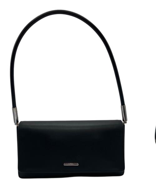 GUCCI（グッチ）GUCCI (グッチ) レザーハンドバッグ ブラックの古着・服飾アイテム