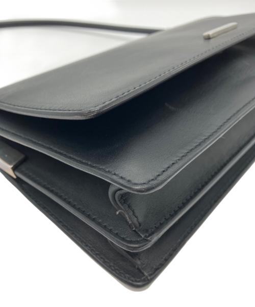 GUCCI（グッチ）GUCCI (グッチ) レザーハンドバッグ ブラックの古着・服飾アイテム