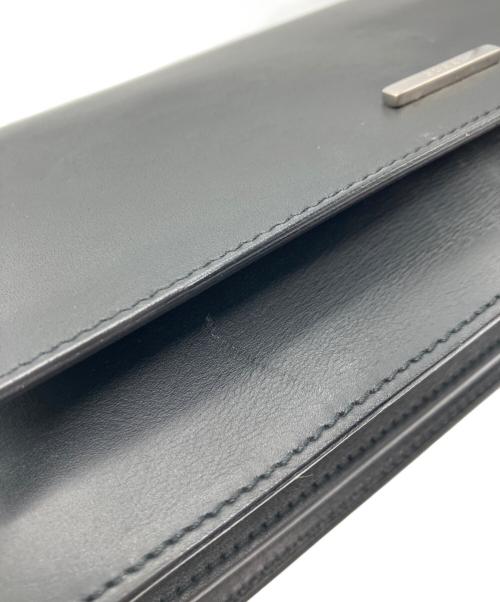 GUCCI（グッチ）GUCCI (グッチ) レザーハンドバッグ ブラックの古着・服飾アイテム