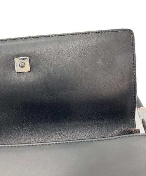 GUCCI（グッチ）GUCCI (グッチ) レザーハンドバッグ ブラックの古着・服飾アイテム