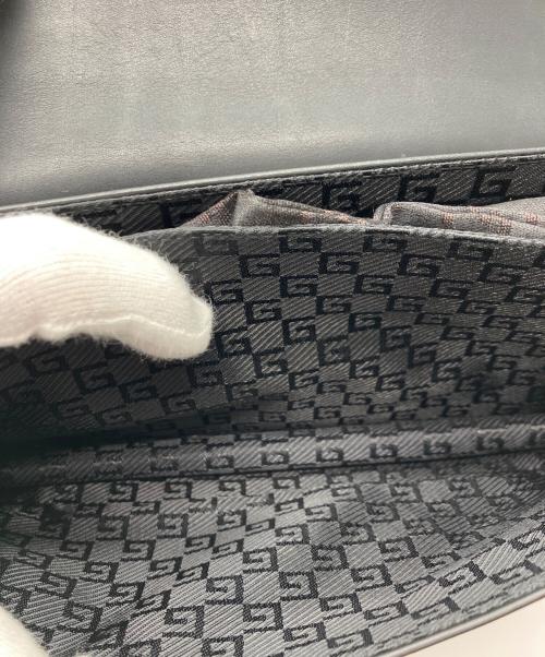 GUCCI（グッチ）GUCCI (グッチ) レザーハンドバッグ ブラックの古着・服飾アイテム