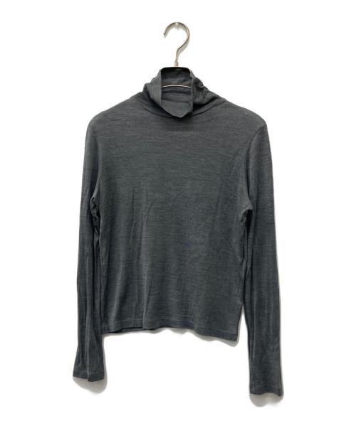 HERMES（エルメス）HERMES (エルメス) ハイネックシルクカットソー グレー サイズ:36の古着・服飾アイテム