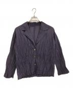 PLEATS PLEASEプリーツプリーズ）の古着「シワ加工ジャケット」｜パープル