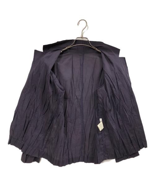 PLEATS PLEASE（プリーツプリーズ）PLEATS PLEASE (プリーツプリーズ) シワ加工ジャケット パープル サイズ:4の古着・服飾アイテム