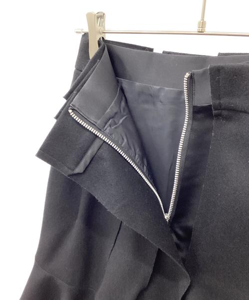 sacai（サカイ）sacai (サカイ) ウールメルトンスカート ブラック サイズ:SIZE 0の古着・服飾アイテム
