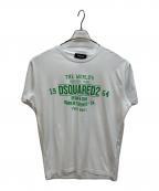 DSQUARED2ディースクエアード）の古着「PRINTED T-SHIRT　ロゴTシャツ」｜ホワイト