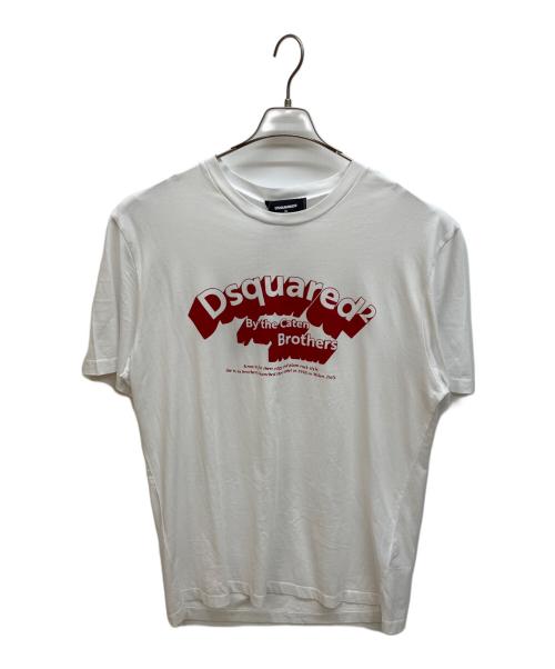 DSQUARED2（ディースクエアード）DSQUARED2 (ディースクエアード) ロゴ Tシャツ 半袖 ホワイト サイズ:XLの古着・服飾アイテム