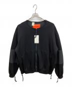 N.HOOLYWOODエヌ ハリウッド）の古着「BLOUSON　ノーカラージャケット　ブルゾン」｜ブラック