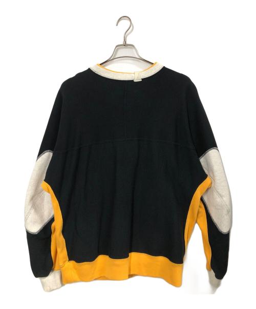 Champion（チャンピオン）Champion (チャンピオン) N.HOOLYWOOD (エヌ ハリウッド) CREWNECK SWEATSHIRT ブラック×イエロー サイズ:Sの古着・服飾アイテム