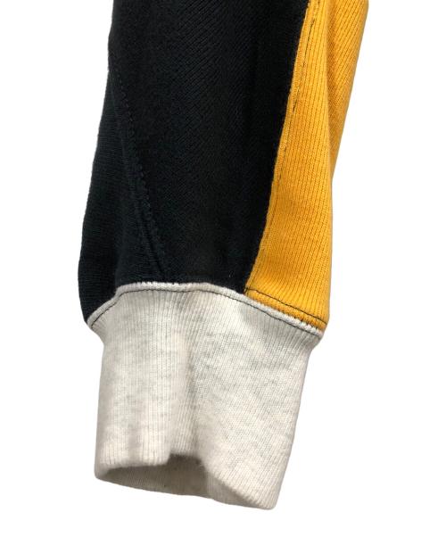 Champion（チャンピオン）Champion (チャンピオン) N.HOOLYWOOD (エヌ ハリウッド) CREWNECK SWEATSHIRT ブラック×イエロー サイズ:Sの古着・服飾アイテム