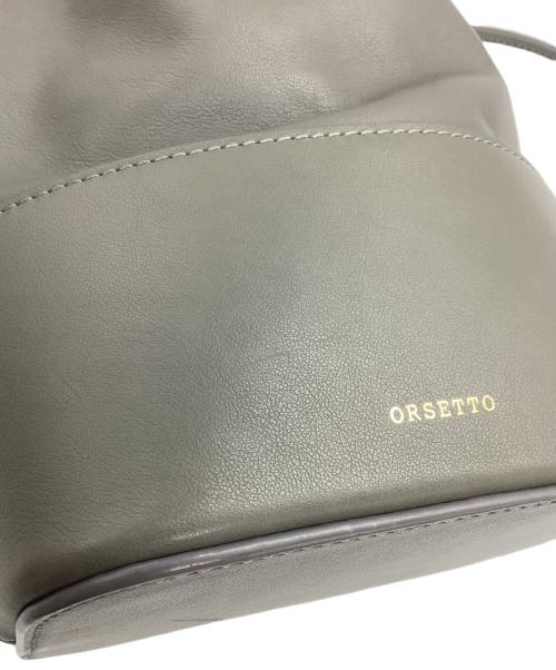 ORSETTO（オルセット）ORSETTO (オルセット) ギャザーショルダーバッグ　 グレーの古着・服飾アイテム