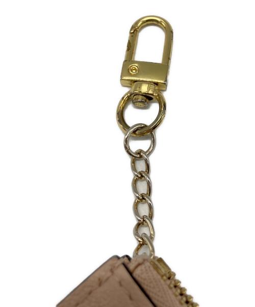 Larcobaleno（ラルコバレーノ）Larcobaleno (ラルコバレーノ) スマートミニウォレット　コインケース ベージュ×ピンクの古着・服飾アイテム