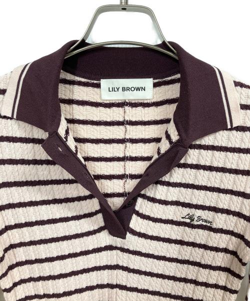 Lily Brown（リリーブラウン）Lily Brown (リリーブラウン) ポロニットミニワンピース ピンク サイズ:FREEの古着・服飾アイテム