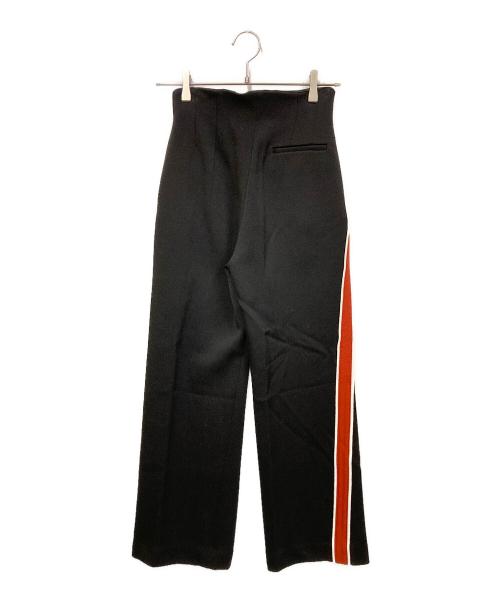 PHEENY（フィーニー）PHEENY (フィーニー) Tricotine side stripe high waist slacks ブラック サイズ:SIZE 1の古着・服飾アイテム