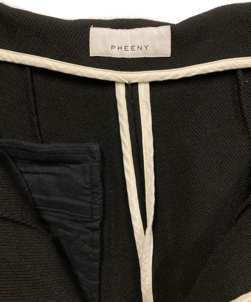 PHEENY（フィーニー）PHEENY (フィーニー) Tricotine side stripe high waist slacks ブラック サイズ:SIZE 1の古着・服飾アイテム