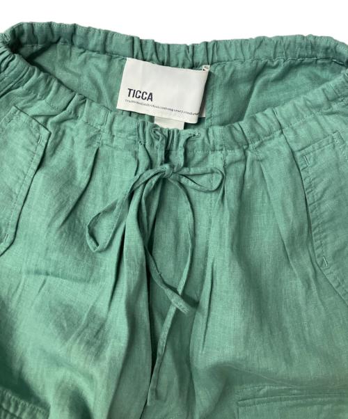 ticca（ティッカ）ticca (ティッカ) リネンカーゴパンツ グリーン サイズ:FREEの古着・服飾アイテム