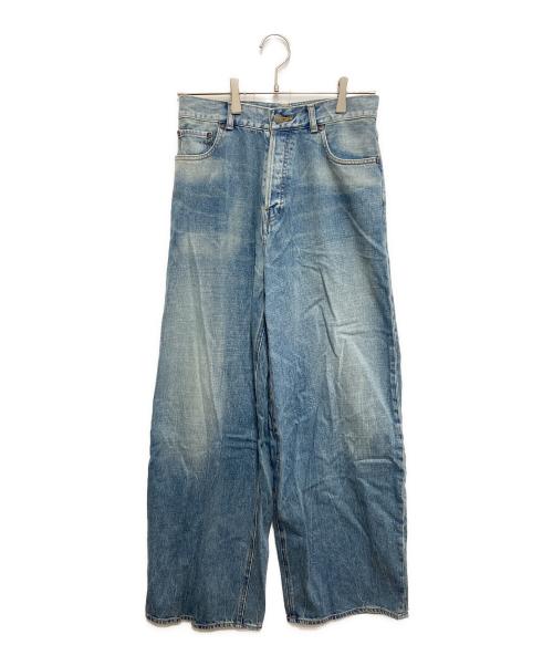 YAYA（ヤヤ）YAYA (ヤヤ) ワイドデニムパンツ ブルー サイズ:24の古着・服飾アイテム
